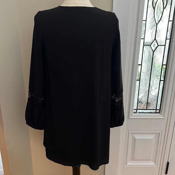 Zara black mini lace insert dress size S - Picture 5 of 8